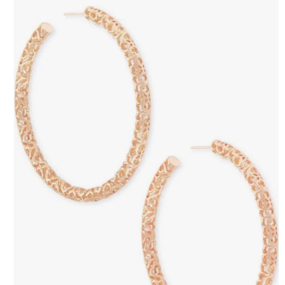 Kendra Scott Maggie Hoop Earrings in Gold Filigree